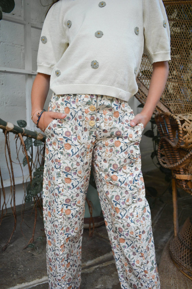 DAISY BLOUSE GREEN FLOWERS - KOKORI Kids