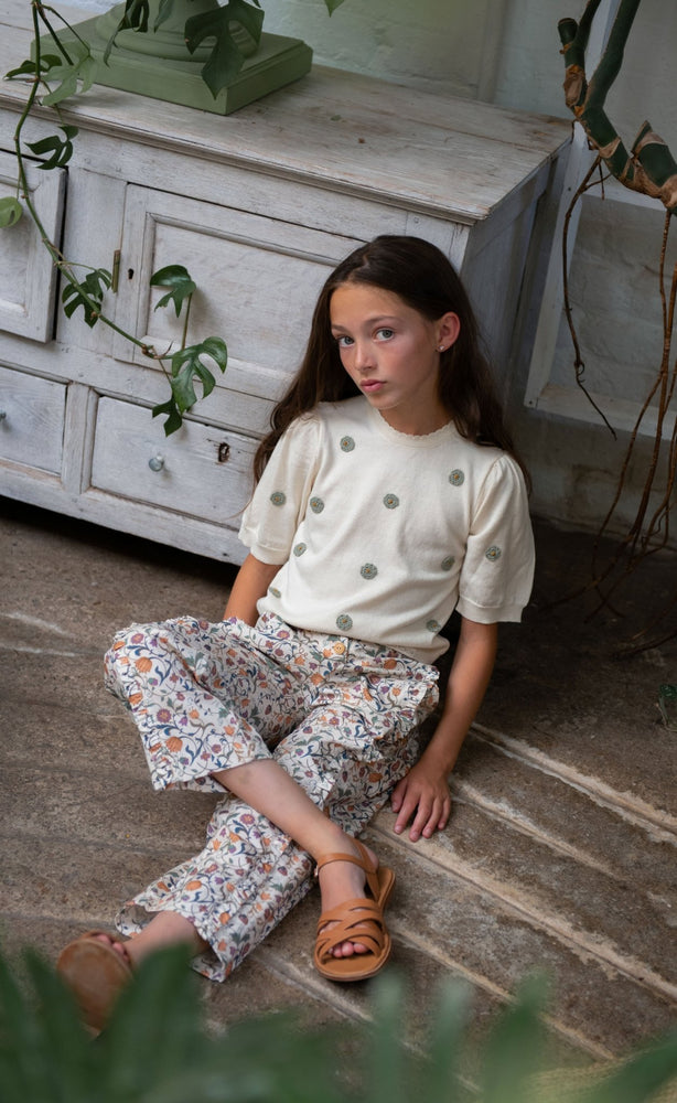 DAISY BLOUSE GREEN FLOWERS - KOKORI Kids