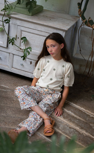 DAISY BLOUSE GREEN FLOWERS - KOKORI Kids