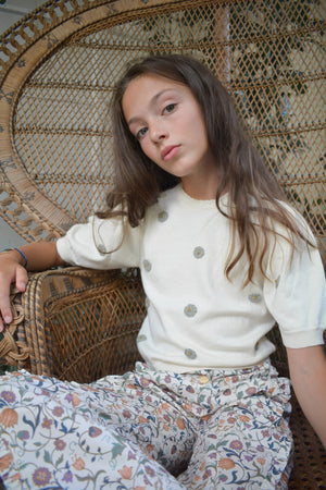 DAISY BLOUSE GREEN FLOWERS - KOKORI Kids