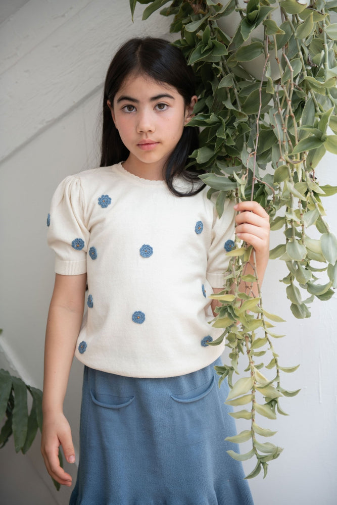 DAISY BLOUSE INDIGO FLOWER - KOKORI Kids