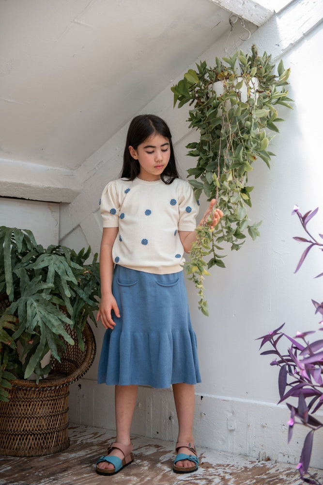 DAISY BLOUSE INDIGO FLOWER - KOKORI Kids