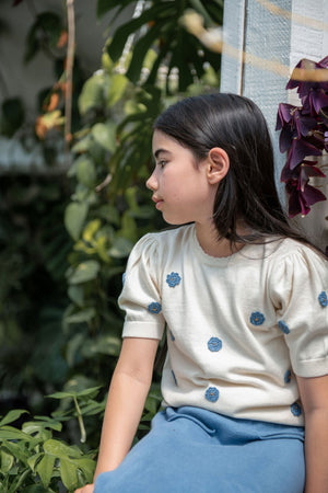 DAISY BLOUSE INDIGO FLOWER - KOKORI Kids