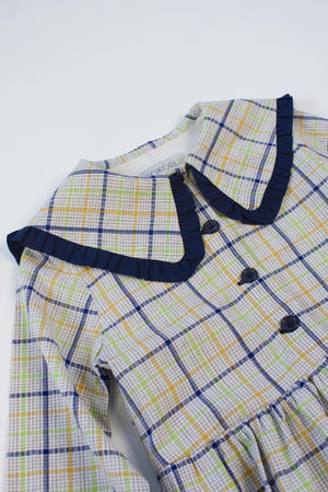 Girls Dress, Jasmine blue and yellow