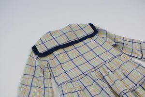 Girls Dress, Jasmine blue and yellow