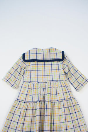 Girls Dress, Jasmine blue and yellow